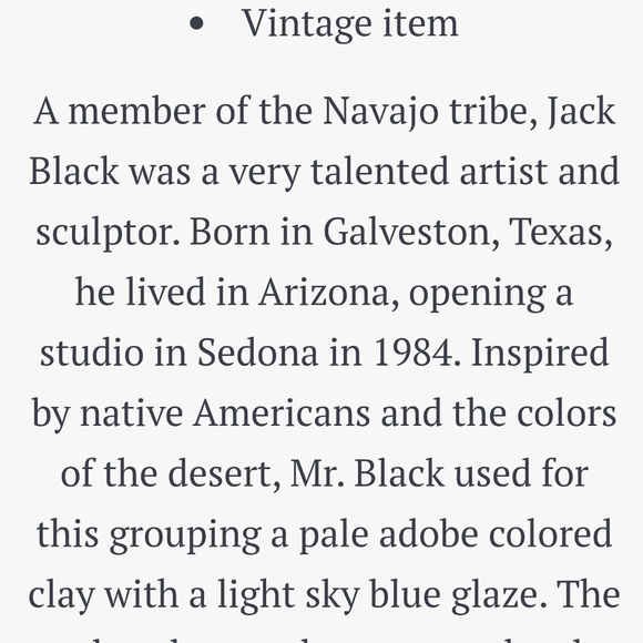 Authentic Navajo Artist Jack Black Ceramic Bowl - Picture 11 of 11